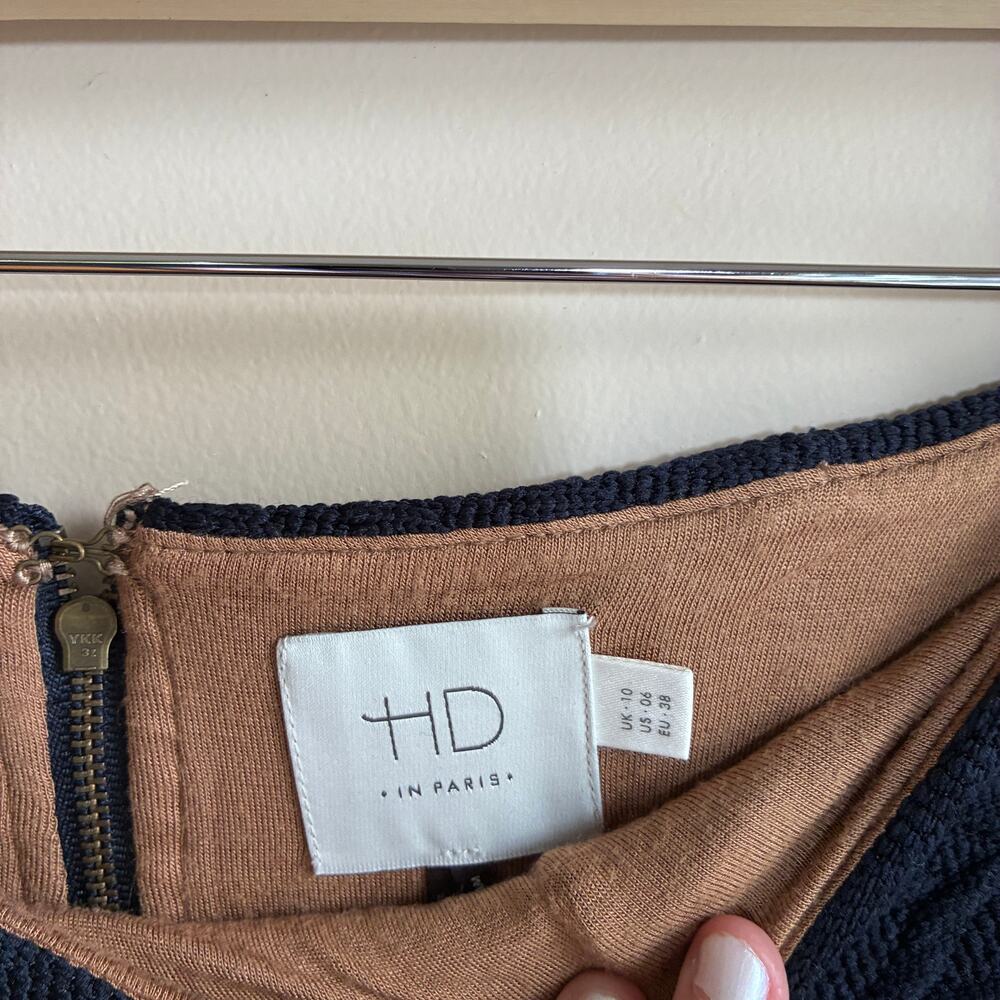 Anthropologie HD in Paris herringbone colorblock pencil skirt women's 6 - Picture 4 of 7